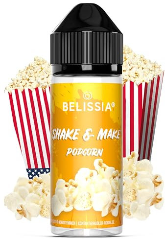 Belissia Shake and Make - Popcorn - Hochdosiertes Lebensmittel Aroma 10ml mit praktischer Schüttelflasche zum mischen. Für Lebensmittel, Kochen, Backen, Hobby, Raumerfrischung uvm.