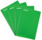 MINTRA Lot de 4 Cahiers 90 gm Aggrafés Polypro Couverture A4 Petits Carreaux 5x5 96 pages Bleu, Rouge, Jaune, Vert (Vert)