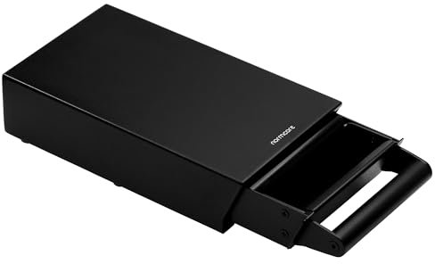 Normcore Abschlagbox für Kaffeesatz, Sudschublade für Espresso Siebträgermaschine, Abschlagkasten mit herausnehmbarer Abklopfstange, Klopfbox-Schublade aus 304 Edelstahl, S, 280x140x70mm, Mattschwarz