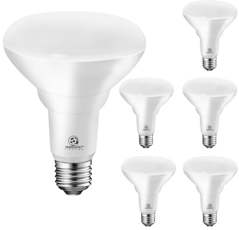 Energetic 6-Pack BR30 LED Recessed Light Bulb, 8.5W=65W, 2700K Soft White, 650LM, Dimmable Ceiling Flood Light Bulb for Cans, CRI90+