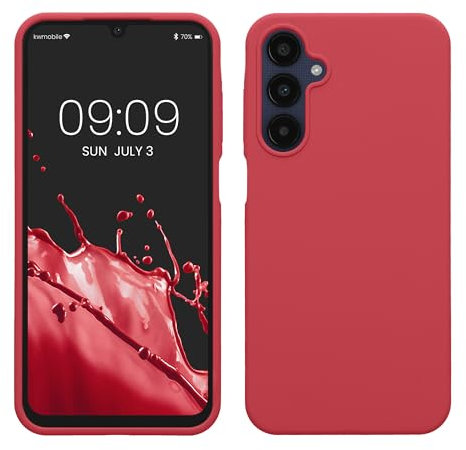 kwmobile Cover per Samsung Galaxy A25 Custodia - Back Case per Smartphone in Silicone TPU - Protezione Gommata - rosa scuro