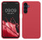 kwmobile Cover per Samsung Galaxy A25 Custodia - Back Case per Smartphone in Silicone TPU - Protezione Gommata - rosa scuro