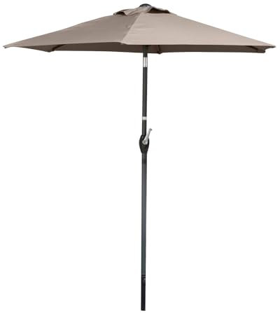 Urban Living Sunnydays Sonnenschirm, Villa, Grün, Durchmesser 200 cm, neigbar, Taupe, taupe, Normal