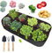 Sac de Plantation pour 8 Plantes, Jardinière Rectangulaire 480L Pot de Culture Sac de Culture avec 3 Outils de Plantation Pot Geotextile pour L'extérieur Légumes Tomates Poivrons Fleurs