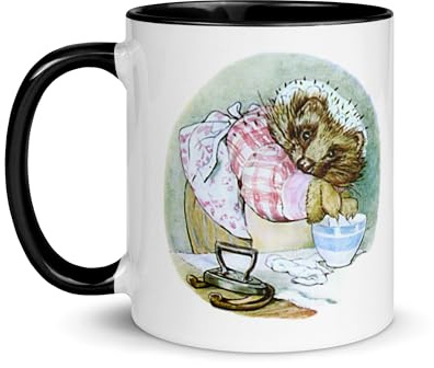 Chatcripant Mug Pierre Lapin 325 ml – Tasse Beatrix Potter – Mug Illustration Vintage – Tasse Lapin Enfant – Cadeau Original – Café Thé Céramique (Mme Piquedru)