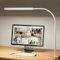 SKYLEO Schreibtischlampe LED Dimmbar - 85cm Desk Lamp – Flexibler Schwanenhals - 5 Farbmodi X 11 Helligkeitsstufen - 1300LM - Timmer & Memory - 12W Bürolampe Schreibtisch - Weiß