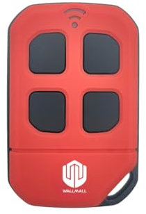Lively - Telecomando Cancello Universali Impermeabile 433/433,92 Mhz con 4 Tasti Indipendenti Compatibile Codici Fissi Batteria Lunga Durata Inclusa (Rosso Corsa)