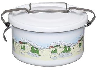 Riess , 0316-184, Dichtungsdose rund mit Deckel, 1L Inhalt, LANDLUST, LBH 18.5 x 15.3 x 9 cm, Gewicht 0,533 kg, Vorratsdose, Essenträger