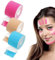 HANIUTTY 3 Rouleaux Face Tape Face Lifting Tape Pour Le Visage, Patch Anti Rides Visage, Autocollant Lifting Visage Amélioration du Double Menton (Beige, Couleur De Peau, Bleu 2,5cm X 5m)