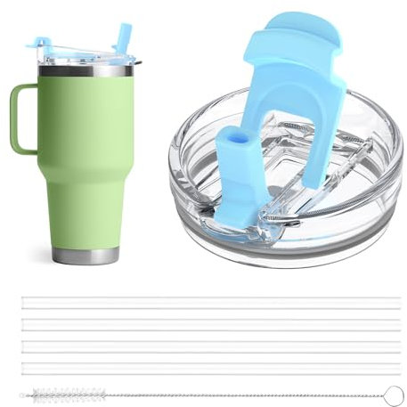 Kurotel Ultimate 2-in-1 Replacement Lid with Straw & Sip for Yeti 30oz/35oz/42oz Tumbler Lids, Leakproof, Fit for Hydraflow/Hydrapeak 40oz Tumbler and REDUCE 40oz/50oz Tumblers - 1 Pack