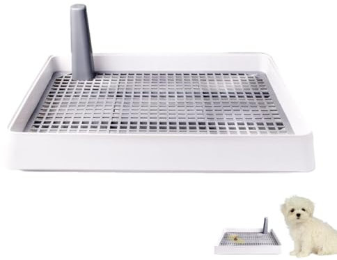 Indoor Dog Potty Tray | Detachable Large Mesh Grid Dog Pee Pad Holder | Training Toilet Puppy Pee Tray Puppy Training Tray | Portable Indoor Dog Toilet Puppy Training Pad Tray for Potty Training