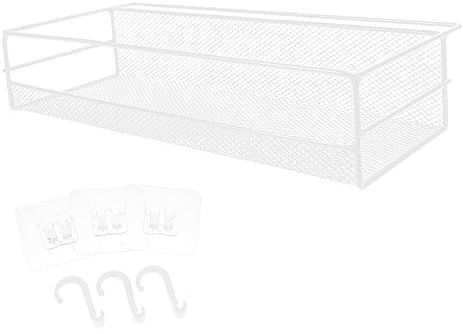 Levemolo Wandkorb Aus Metall Für Aufbewahrung Hängekorb Mit Draht Für Küche Und Bad Multifunktionales Wandaufbewahrungsregal Ohne Bohren Installierbar