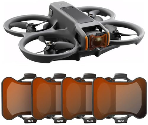 ND Filter Set für DJI Avata 2 Zubehör– 4er Set ND8, ND16, ND32, ND64 Filter, Kompatibel mit DJI Avata 2 Drohne, Ultradünn, Leicht, Hochwertiges optisches Glas, Verbesserung der Luftbildfotografie