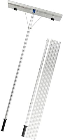 predolo Schneeschieber, Dachrechen, Rutschfester Griff, Dach Schneeräumung, Entfernungswerkzeug Aus Aluminiumlegierung, Teleskopierbar, Verstellbar für Die Ei, 25,4 mm