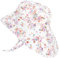 Jan & Jul Mädchen Baumwoll-Sonnenhut mit Nackenschutz, Verstellbarer Strandhut für Kleinkinder (L: 2-5 Jahre, Pretty Petals)
