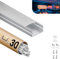 KOSOOM LED Aluminium Profil 2 m x 30 Stück, LED Trockenbauprofil Größe 17,4 mm x 7 mm, Unterputzprofil für Led-Streifen mit Einer Breite von weniger als 12,4 mm, mit Montagezubehör