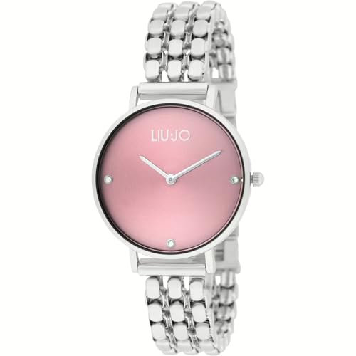 Liu Jo Chains Framework TLJ2406 Orologio da donna in acciaio con quadrante rosa