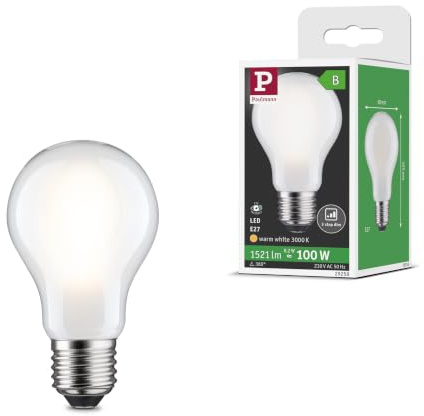 Paulmann LED Efficient-Line AGL E27 8,2W 3000K dimmbar matt | Dimmbar in 3 Stufen, warmweißes Licht, für E27 Fassung, aus Glas