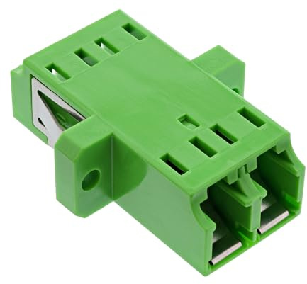 InLine LWL Kupplung Duplex LC/LC, Singlemode, Keramik, Einbau, mit Laserschutz, für SC-Simplex-Ausschnitt, grün, 89989R