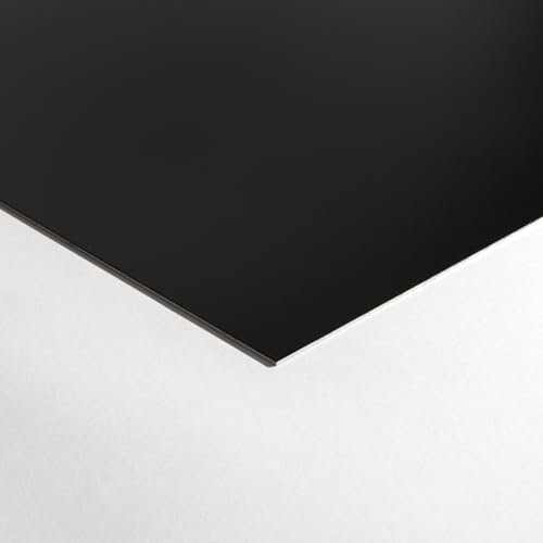 Plaque en Aluminium Noir Foncé RAL 9005, épaisseur 1,5 mm, hauteur 30 cm (Longueur 30 cm)