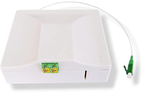 CONBIC® FTTH ZIEHBOX - Glasfaserkabel vorkonfektioniert in Anschlussdose, LC/APC 8°, transparent, OS2 Patchkabel, 0.9mm Durchmesser, 9/125μm, FTTH Lichtwellenleiter, G.657.B3. (10m)