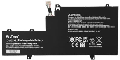 WLTree 57Wh OM03XL Laptop Battery for HP EliteBook x360 1030 G2 1GY29PA 1GY30PA 1GY31PA 1UX08PA Series 0MO3XL 863167-1B1 863176-171 863280-855 HSTNN-I04C HSTNN IB70 N-IB7O Y8Q67EA Y8Q89EA Battery