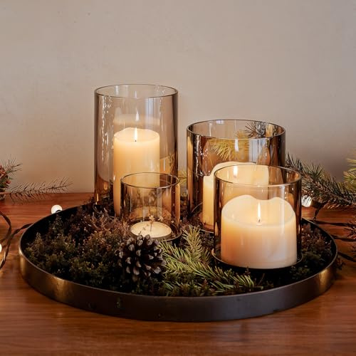 draadwerk® Adventstablett | Für die Adventszeit & Weihnachten | Moderner Kerzenteller für 4 Kerzen | Stilvoller Adventskranz | Schwarz
