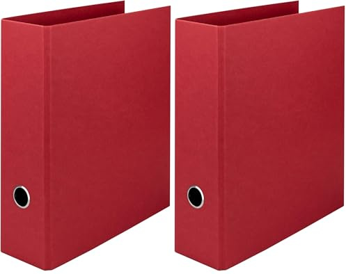 Rössler Papier 1317452360 - S.O.H.O. Ordner DIN A4 mit Hebelmechanik, Rückenbreite 85 mm, rot, 1 Stück (Packung mit 2)