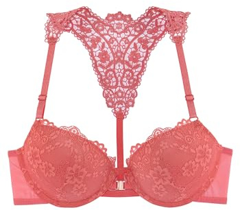 Lascana Damen Push-up-BH | mit Spitze, Vorderverschluss