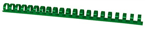 OFFICE PRODUCTS Plastikbinderücken 100 Stück DIN A4 19mm (165 Seiten) Binderücken Bindungskämme Plastikbindung | Kunststoff | Farbe: Grün