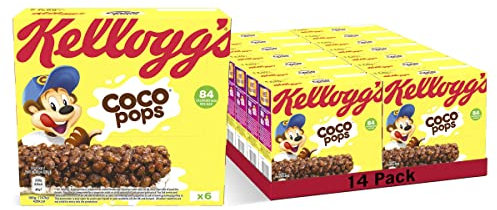 Kellogg's Coco Pops Boîte de 6 barres de céréales et de lait 20 g