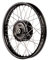 Tuning-Speichenrad 1,5 x 16 Alufelge Schwarz eloxiert + Edelstahlspeichen - für Simson S51, S50, KR51 Schwalbe, SR4