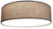 Navaris LED Deckenleuchte rund mit Sterneneffekt - warmweiß - 24 Watt - 13 x 40 x 40cm - Design Stoff Deckenlampe Hellgrau mit Montagematerial