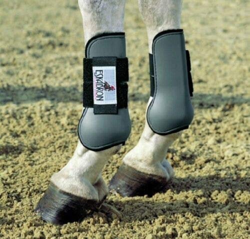 Eskadron Protection Gamaschen + Streichkappen 4er Set Größe Pony grau