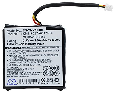 Rechargeable battery compatible with TomTom Start 20 700mAh Li-Ion