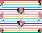 Little johnny Disney Minnie Maus Regenbogenstreifen bedruckter Baumwollstoff Fat Quarter