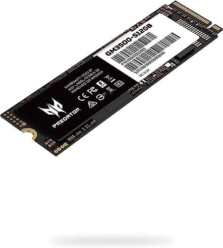 Acer SSD Predator GM-3500 512 Go PCIe NVMe Gen3 M.2 PCI Express 3.0 3D NAND