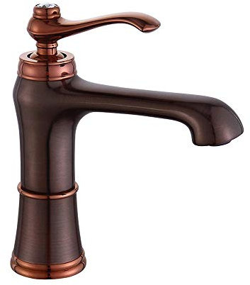 LHTCZZB Mischbatterie Waschbecken Wasserhahn Antike Küche Heißes Und Kaltes Wasserhahn Waschbecken Ohne Drip Noise Mischbatterie Braun Alten Heißen Und Kalten Waschbecken Bad Wasserhahn