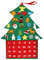 Felt Christmas Tree, DIY Christmas Tree Fabric Advent Calendar with Pockets and 24pcs Ornaments for Kids, Xmas Gifts, New Year Door Wall Hanging-Christmas Felt Advent Calendar Creative Xmas Tree