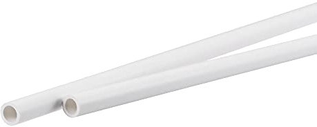 sourcing map Tube PVC Rigide Blanc Tuyau 4mm ID 6mm OD 50cm Tube Plastique PVC Pipe 2Pcs Pour Conduite d'Eau, Modélisme, Gaine de Câble Électrique