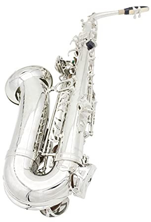 DZDZDZ Wind Golden Silber E Flach Alt-Saxophon Für Anfänger, Um Professionelles Saxophon Zu Üben Professionelles Saxophon (Color : Silver)