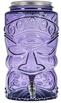 Home Behälter mit Wasserhahn, Glas, Violett, 6 l, Medium