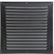 Griglia di ventilazione in metallo, 30 x 30 cm, per interni ed esterni, montaggio con protezione dagli insetti, robusta, resistente alle intemperie (30 x 30, colore nero)