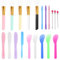 FAURAPMNG 20 Pcs Silicone Stir Sticks Kit, Silicone Resin Mixer Tool, Resin Mixing Sticks Includes Silicone Epoxy Brush, Silicone Spatula For Mixing Resin, Epoxy, DIY Crafts
