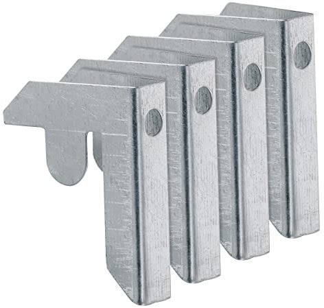 Stagecaptain Verbindungsklammern für HR-175 Heavyrack-Regale - 4 Stück Verbindungsklammern - Passend für alle “Heavyrack”-Lagerregale - Aus 0,5 mm starkem, verzinktem Blech