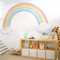 funlife Wandtattoo Regenbogen Groß 278X165cm, Selbstklebend Pastell Regenbogen Wand Kinderzimmer, Fabric Regenbogen Wandtatto für Babyzimmer Schlafzimmer, bunt Regenbogen und Wolken kinderzimmer deko