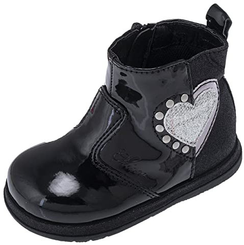 Chicco, Stivaletto Bambina Gavara in Vernice con Cuore Laterale, Nero (20 EU)