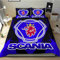 SPONYBORTY Dreiteiliges weiches und atmungsaktives Bettlaken-Bettbezug-Set SCA-Nia 3D-gedruckte Mikrofaserbettwäsche + 2 Kissenbezüge Kurze Hose/E / 135x200cm