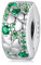 NINGAN Bracciale con perline a forma di quadrifoglio Argento sterling 925 clip-charms Accessori per bracciali