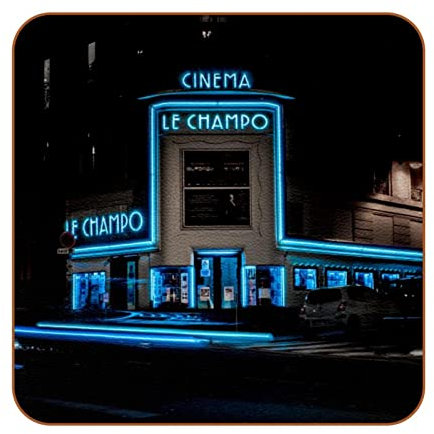 Langlebige und rutschfeste Leder-Untersetzer für Tisch, Schreibtisch, Blaulicht, Kino le Champo, 6 Stück